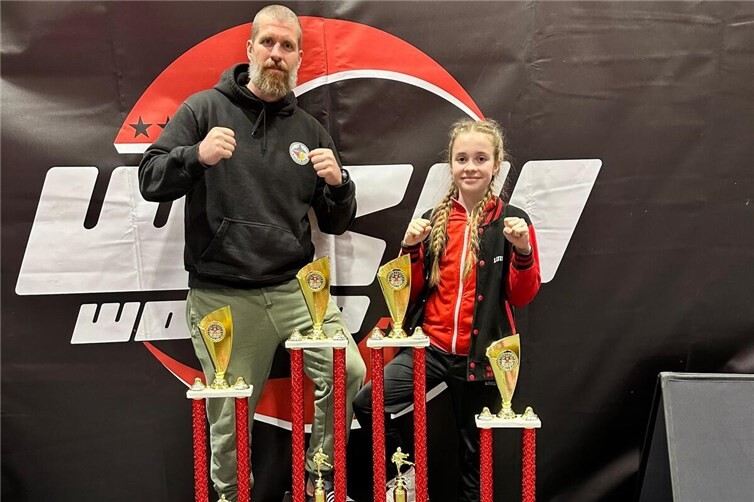 Vater Tochter Gespann erfolgreich