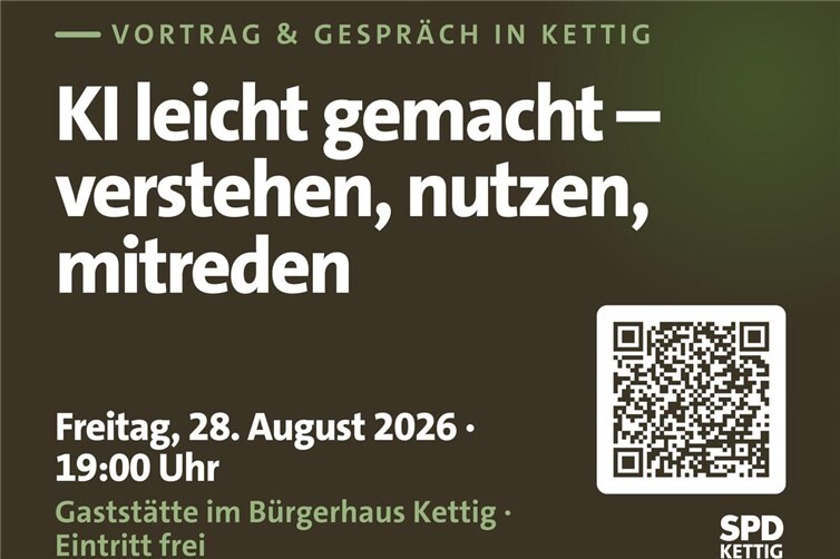 Veranstaltungsinformationen. Anmeldung unter dem QR-Code