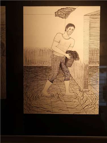 „Verarbeiten der Katastrophe“, ein Bild von Lisa Ohrem.