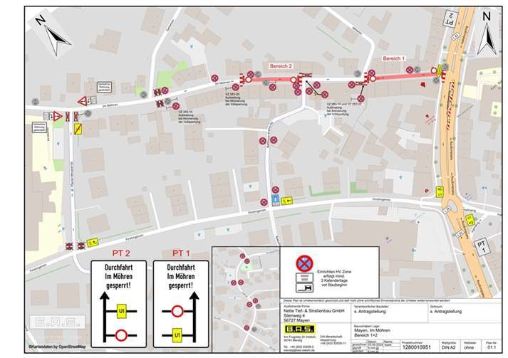Verkehrsführungsplan. Grafik: B.A.S. Mendig
