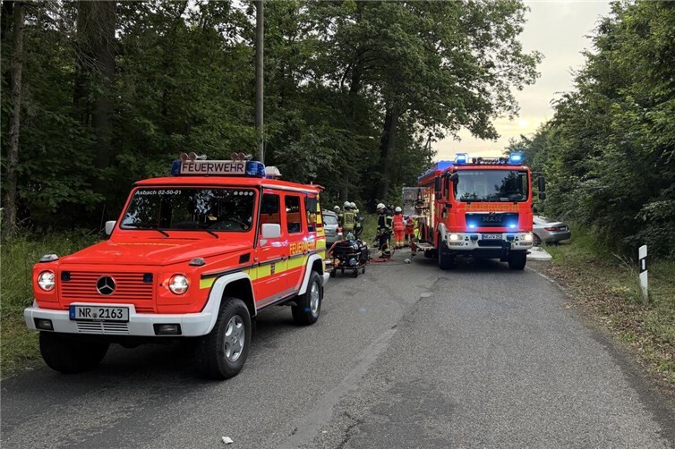 Verkehrsunfall mit eingeklemmter Person im Ortsteil Rott.