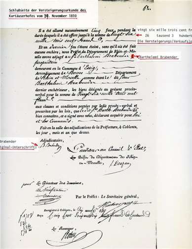 Versteigerungsprotokoll.