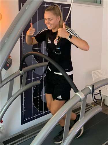 Verteidigerin Paula Gau: Gut drauf und gut in Form.