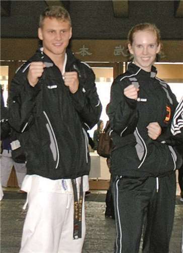 Vertreten in Prag die deutschen Farben: Dennis Klassen und Melissa Rathmann. privat