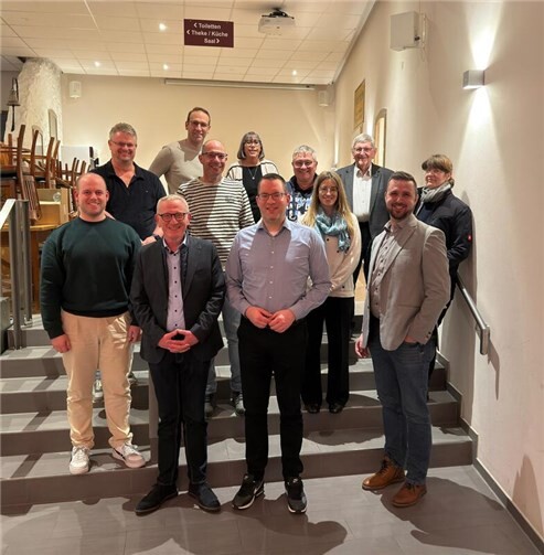 Vertreter der CDU-Grafschaft im Austausch mit Landtagskandidat Guido Orthen.  Foto: M. Schneider