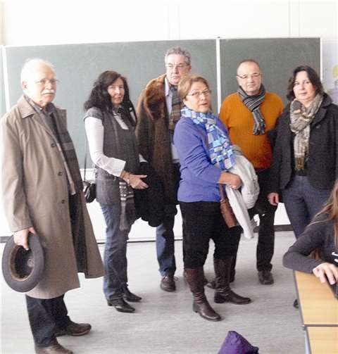 Vertreter der CDU mit der Schulleiterin, Beatrix Kamrad.privat