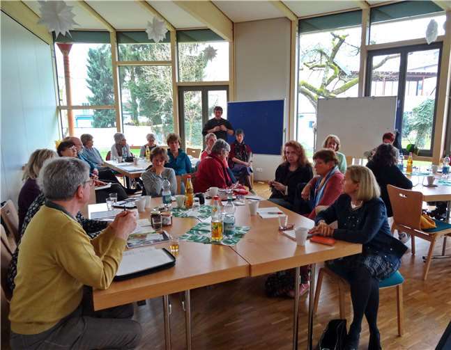 VertreterInnen von „Weltläden“ aus dem nördlichen Rheinland-Pfalz tauschten sich in Remagen aus .Foto: privat