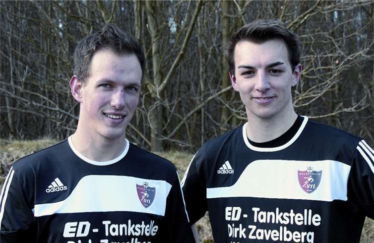 VfL Meckenheim II: Max Bondar (links) und Dennis Mehler trafen beim wichtigen 2:2 gegen die Spitzenmannschaft vom FC Pech Foto: StS