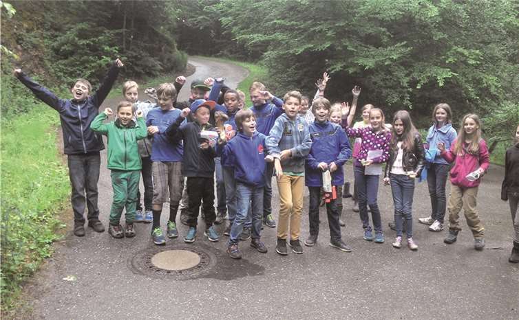Viel Freude an der Bewegung an der frischen Luft hatten die Schüler.privat