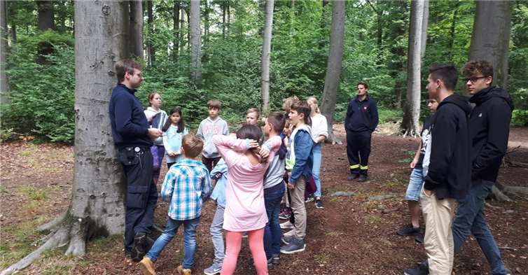 Viel Spannendes gab es von den Wachtberger Brandschutzerziehern Dany Mathy und Martin Wilberg zu erfahren.