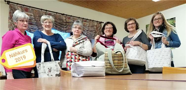 Viel Spaß am Nähen hatten die Teilnehmerinnen des Kurses.Foto: privat