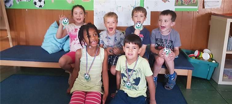 Viel Spaß gab es beim Fußballturnier.Privat