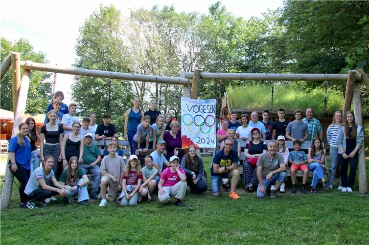 Viel Spaß hatten alle 29 Teilnehmer/-innen und deren Betreuer/-innen bei der diesjährigen Messdienerferienfreizeit im Zeichen von Olympia 2024.  Foto: privat