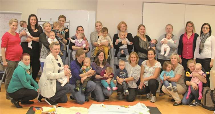 Viel Spaß hatten die Mütter und ihre Babys beim Babybrunch im Haus der Familie.Georg Schuch