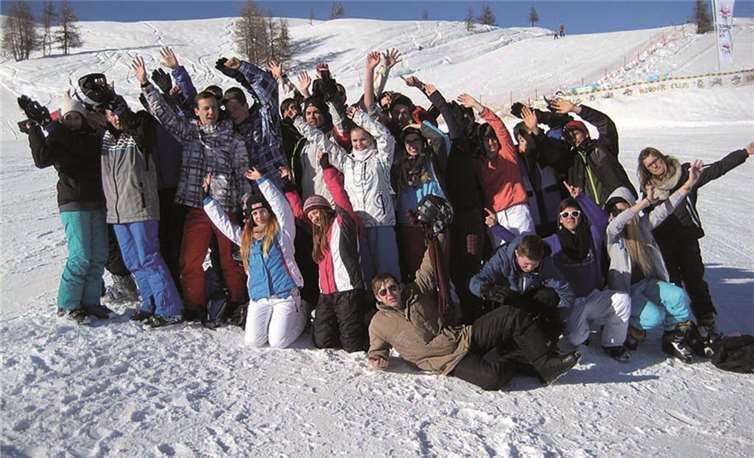 Viel Spaß hatten die Schüler im Schnee.
