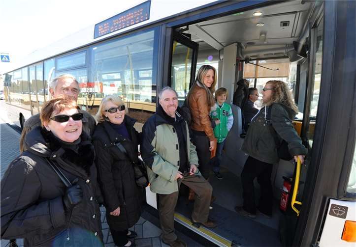 Viele Besucher der Veranstaltung "Rund ums Ei" nutzen den angebotenen Shuttle-Service. Fix