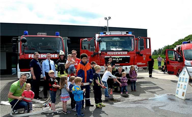 Viele Kinder besuchten die Feuerwehren.privat