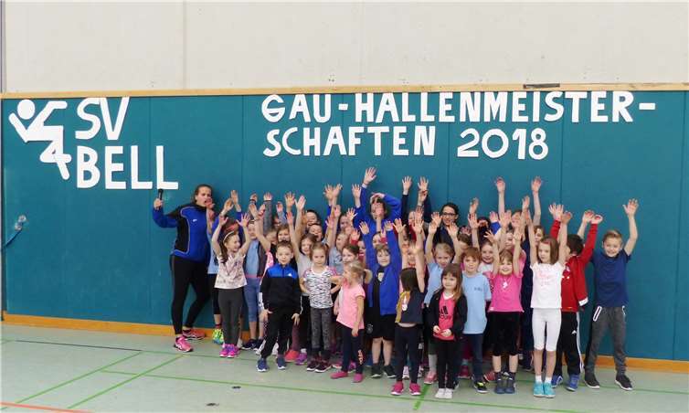 Viele Kinder des SV Bell nahmen an den Gau-Hallen-Leichathletik-Meisterschaften teil. privat