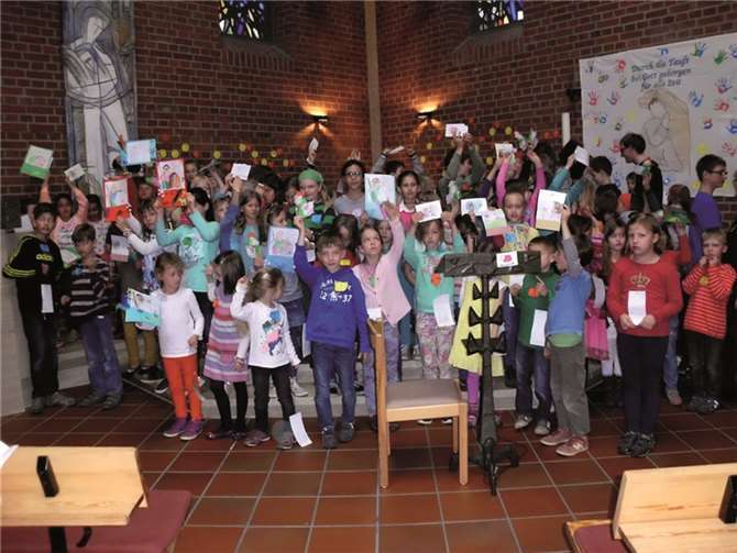 Viele Kinder hatten sich zum Kinderbibeltag in der Rheinbacher Gnadenkirche eingefunden.privat