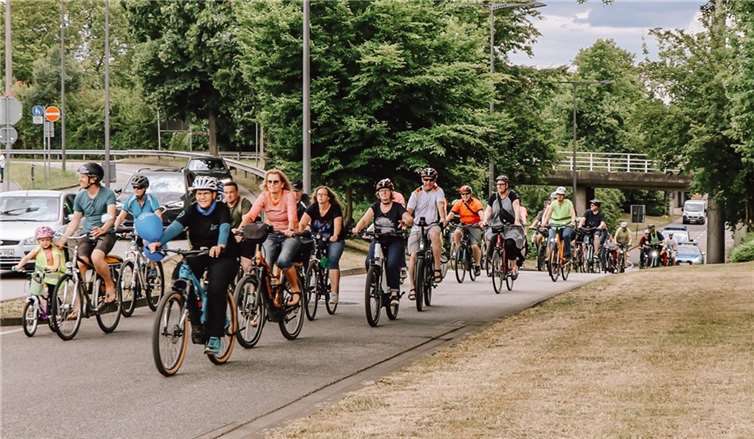 Viele Radfahrer beteiligten sich am Fahrradtag.  Foto: privat