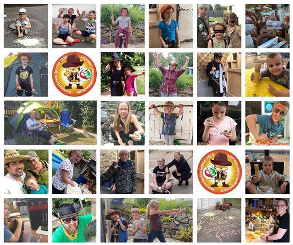 Viele Teilnehmer hatten Fotos zur Verfügung gestellt. Tolle Aktionen und Programmpunkte sorgten für Spaß und Gemeinschaft auf Distanz. Foto/Collage: Christian Klein
