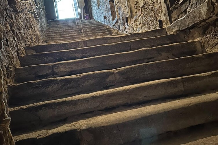 Viele Treppenstufen ging es bergab. „Lahnstein von unten“