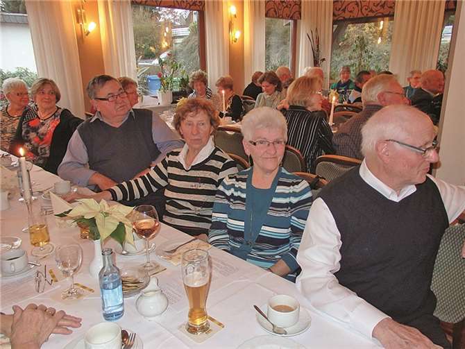 Viele Vdk'ler hatten den Weg zur diesjährigen Weihnachtsfeier ins Restaurant "Waldblick“ gefunden. privat
