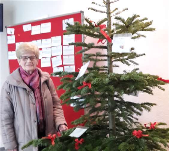 Viele Wunschzettel konnten von dem aufgestellten Weihnachtsbaum abgehangen werden. privat