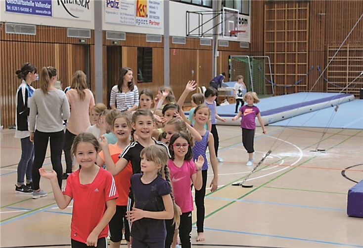 Viele der Kinder kamen aus der Donnerstags-Turngruppe und hatten viel Spaß.
