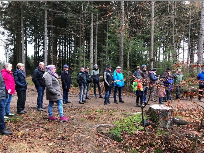 Viele interessierte Bürgerinnen und Bürger nahmen am Waldbegang teil. Foto: privat