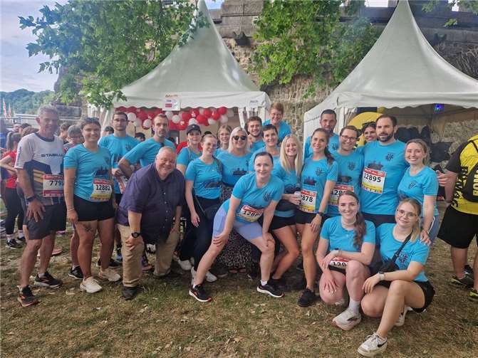 Viele motivierte Mitarbeiterinnen und Mitarbeiter waren beim B2Run-Lauf in Koblenz vertreten.  Foto: Anne Püsch