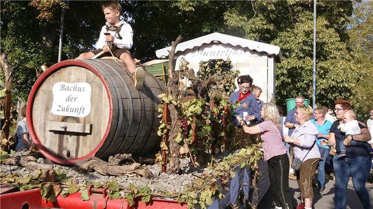 Vielleicht kommt auch der Weinanbau nach Insul. Der Bachus übt schon mal. Fotos: SES