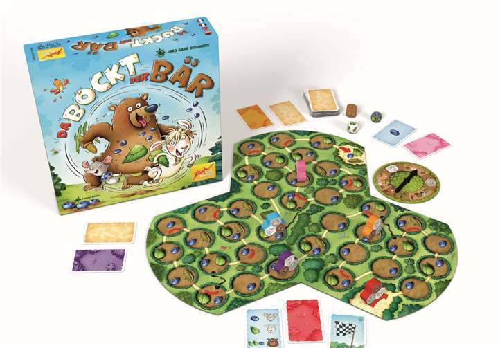 Vier Mal Spielespaß für die ganze Familie bei „Da bockt der Bär“ von Zoch. Foto: Zoch Verlag
