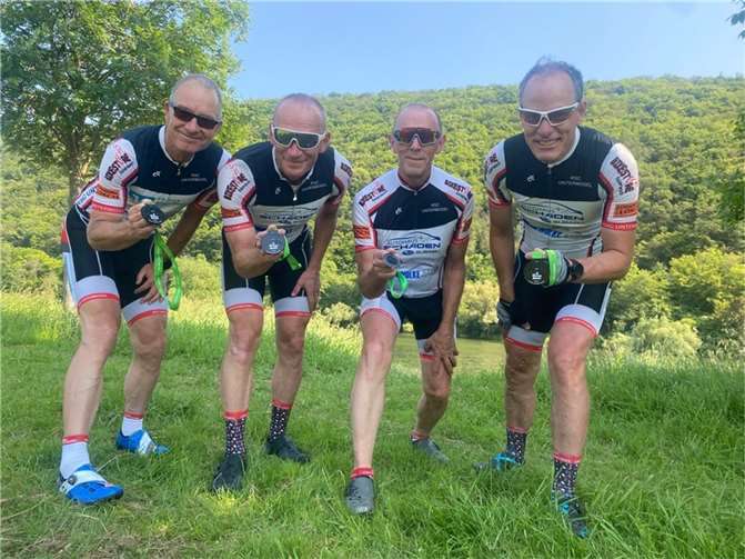 Vier Radsportler des RSC Untermosel stellten sich der Herausforderung. Foto: privat