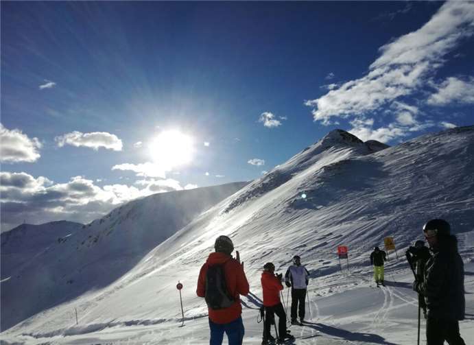 Vier Tage lang hatten die Skifahrer einwandfreies Wetter.