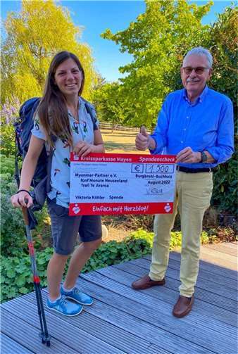 Viktoria Köhler sammelte für den Verein Myanmar Partner e.v. 1.500 Euro.  Fotos:privat