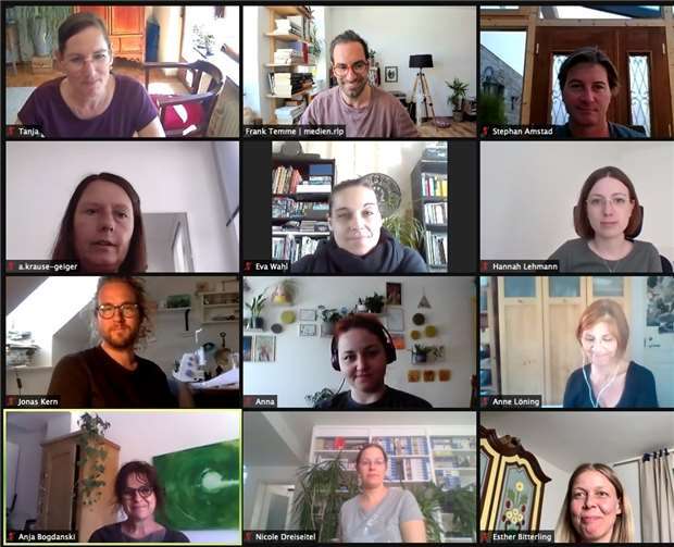 Virtueller Austausch über virtuelle Kinder- und Jugendarbeit: Frank Temme (medien.rlp) referierte zu Medienpädagogik und kreativen Anwendungsmöglichkeiten.Foto: Privat