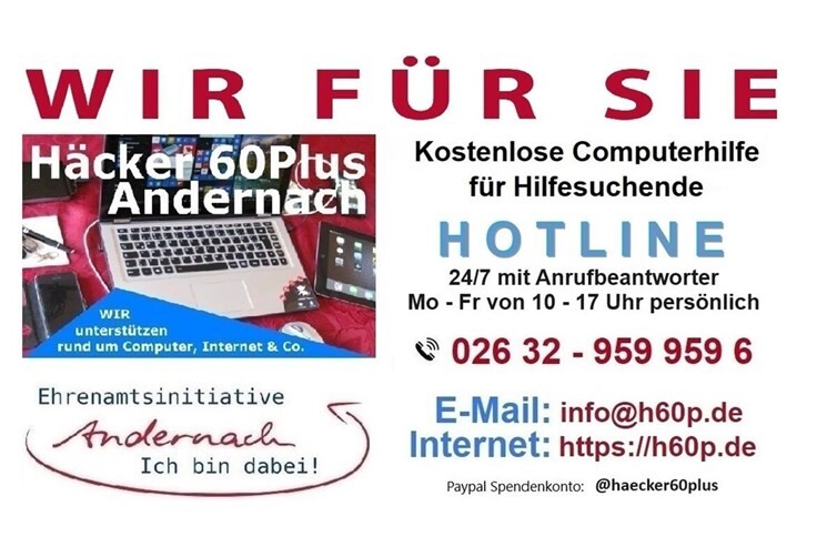 Visitenkarte der Häcker 60Plus