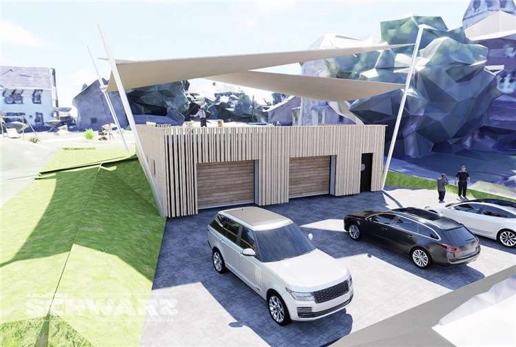 Visualisierung der Dorfbühne.  Foto: Architekt Schwarz