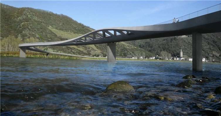 Visualisierung der geplanten Mittelrheinbrücke.  Foto: Visualisierung Archimation
