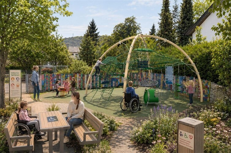 Visualisierung inklusives Spielgerät im Stadtpark