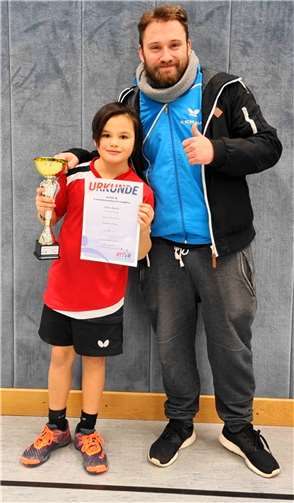 Vizemeister Felix Korn (l.) mit Coach Niklas Kohlhaas. Foto: M. Schreiber