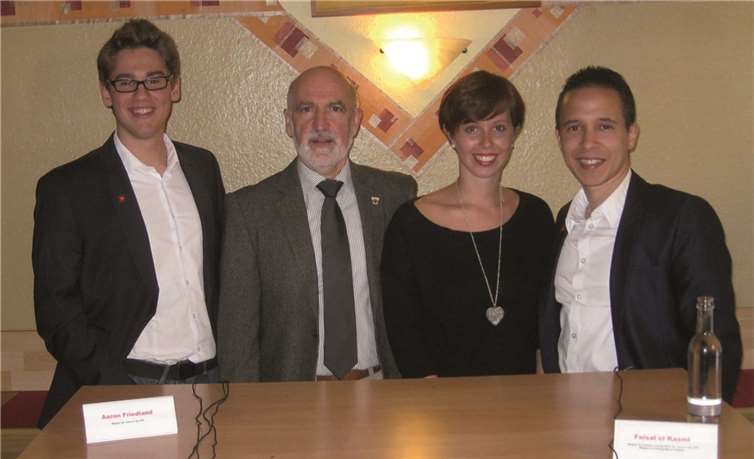 (V.l.) Aaron Friedland, Alfred Adams, Meike Weiß und Faisal El Kasmi.privat
