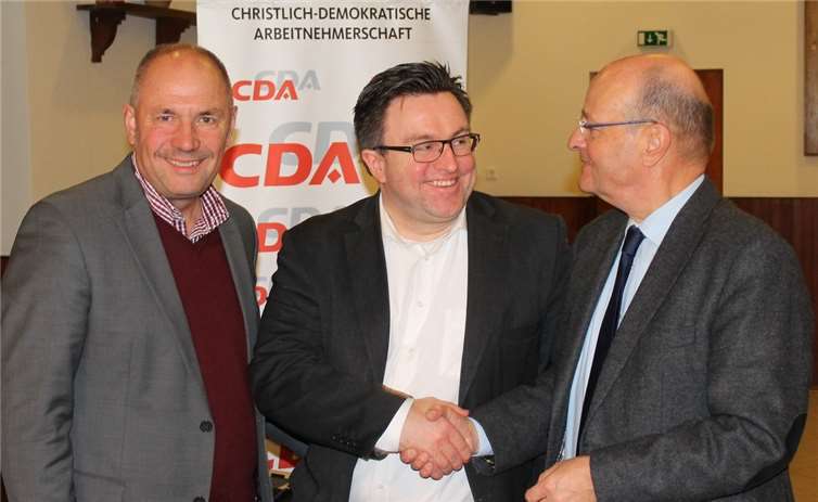 (V.l.) Adolf Kessel, CDA Landesvorsitzender (MdL), David Wollweber, CDA Bezirksvorsitzender Koblenz-Montabaur und Dr. Adolf Weiland, MdL, stellv. Landesvorsitzender der CDU Rhl-Pfalz.Privat