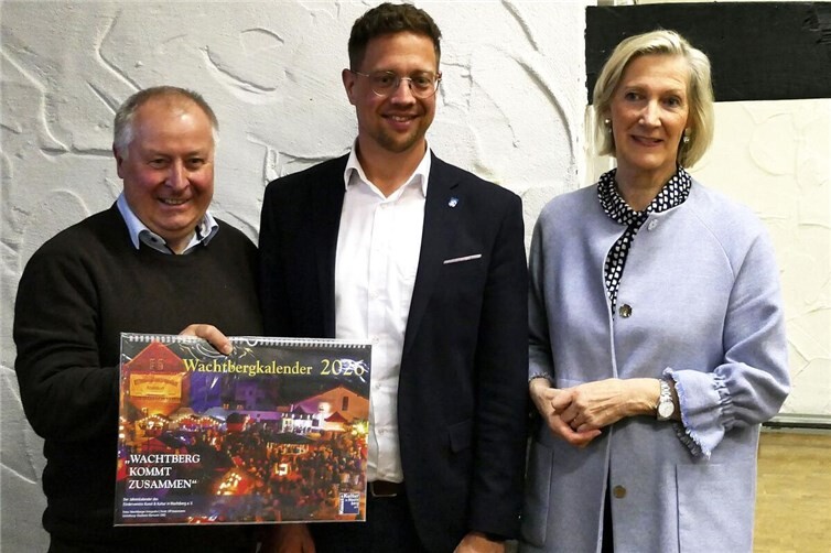 „Wachtberg kommt zusammen“  V.l.: Alfred Schneider, Swen Christian, Gabriela Freifrau von Loë. Foto: privat