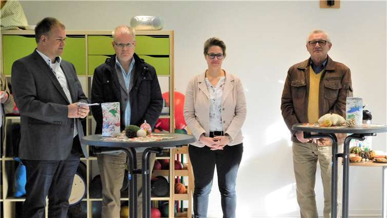 V.l.: Axel Spiekermann, Pfarrer Stefan Neis, Eva Braun-Reifenberg und Werner Schmitz.