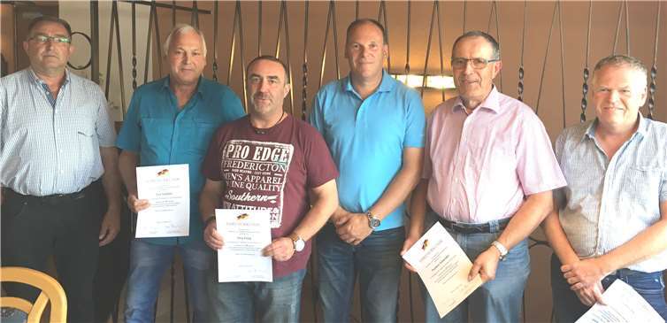 (V.l.): Beigeordneter VG Kaisersesch Thomas Welter, Leo Schmitz, Jörg Einig, Ortsbürgermeister Jörg Fuhrmann, Norbert Schneider und Michael Sesterhenn.Foto: privat