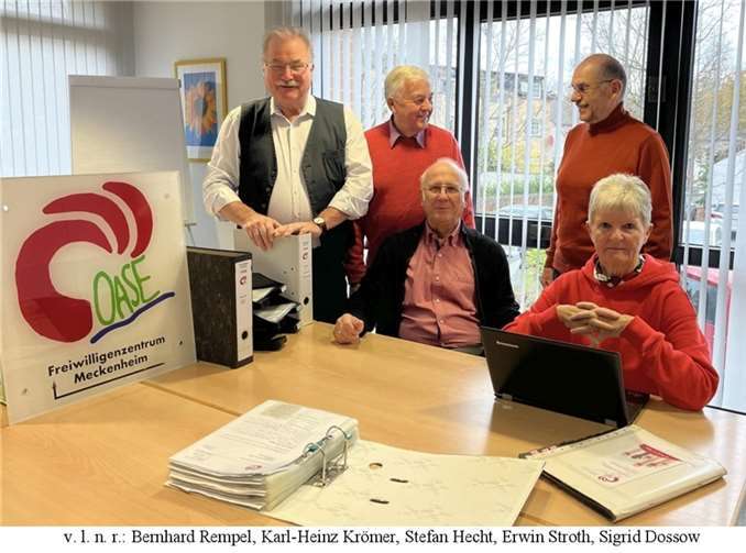 V.l.: Bernhard Rempel, Karl-Heinz Krömer, Stefan Hecht, Erwin Stroth, Sigrid Dossow. Foto: privat