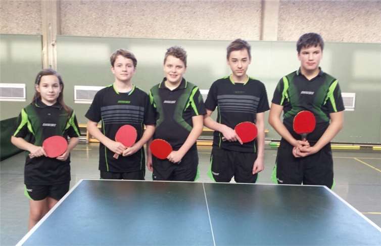 V.l. Celine Königs, Nils Rustenbach, Yannik Gorba, Peter Koppen, Silas Bendel. Privat