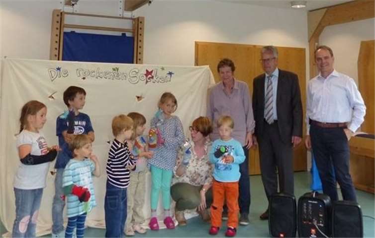 V.l. Die rockenden Socken, Roswitha Leyendecker-Trier, Bernd Weber, Michael Probst-Neumann.Privat